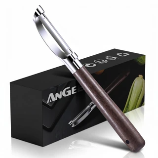 ANGEER Wood-Handle Vegetable Peeler I Shape — Amazon product view